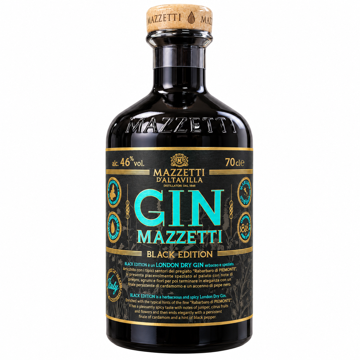 Mazzetti d'Altavilla Gin Black Edition London Dry 46% 70 cl