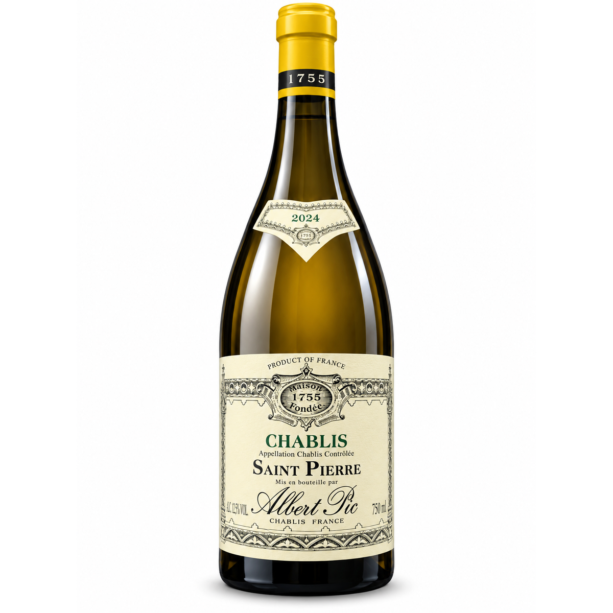 Albert Pic Chablis Saint-Pierre AOC 2024 Magnum 1,5 L – immagine prodotto su sfondo bianco