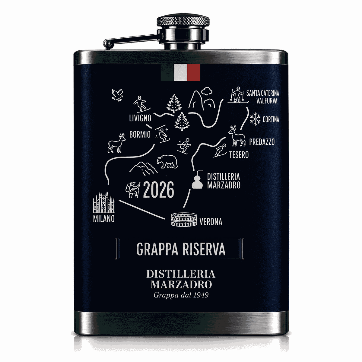 DISTILLERIA MARZADRO – FIASCHETTA GRAPPA RISERVA DICIOTTO LUNE (20 CL, 41.0% Vol.)