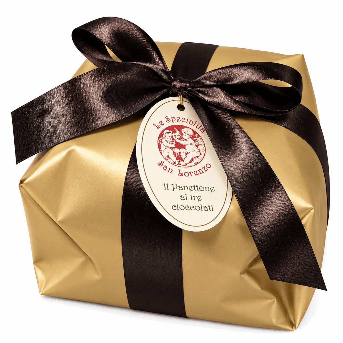 Maina Panettone San Lorenzo 3 Cioccolati 1 kg incarto carta - foto prodotto