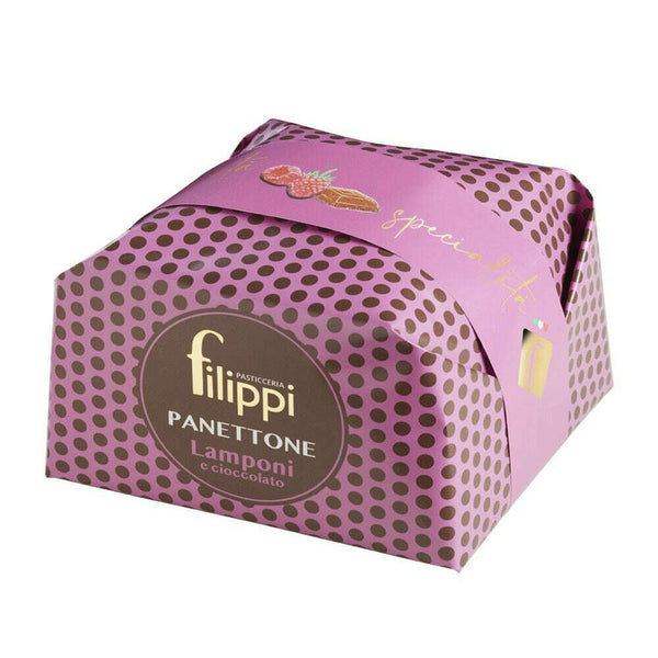 Pasticceria Filippi PANETTONE AI LAMPONI E CIOCCOLATO FONDENTE 1kg