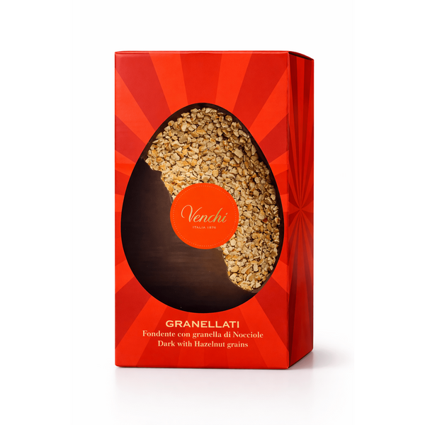 VENCHI Uovo di Pasqua Granellati Fondente con Granella Interna di Nocciole 390 g.