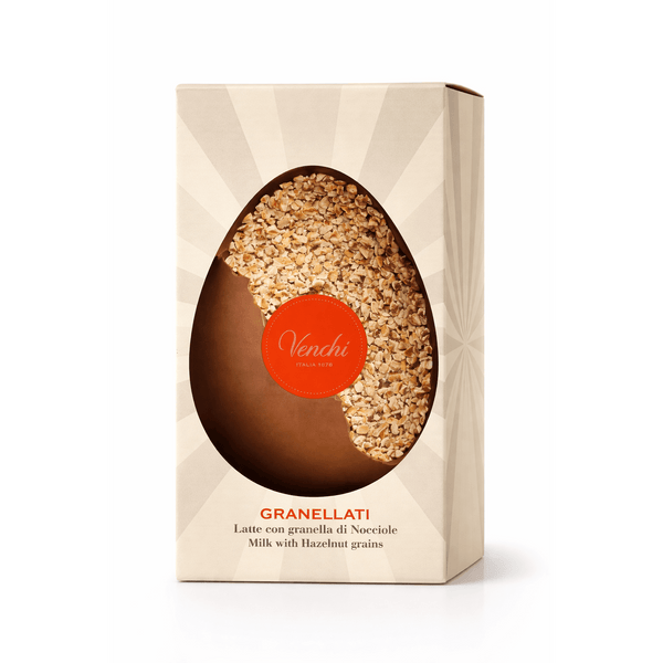 VENCHI Uovo di Pasqua Granellati Latte con Granella Interna di Nocciole 390 g.