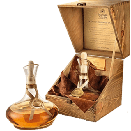 Grappa Mazzetti d'Altavilla Decanter in Cassetta legno - grappa di Barolo (70CL, 43.0% Vol.)
