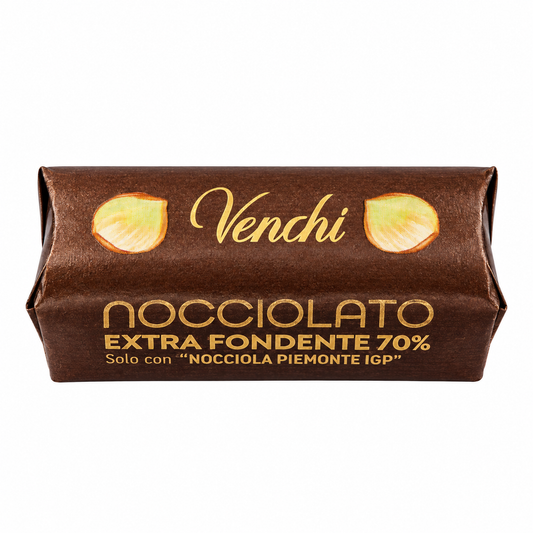 VENCHI Lingottino Nocciolato Extra Fondente 70% - Busta 100 g