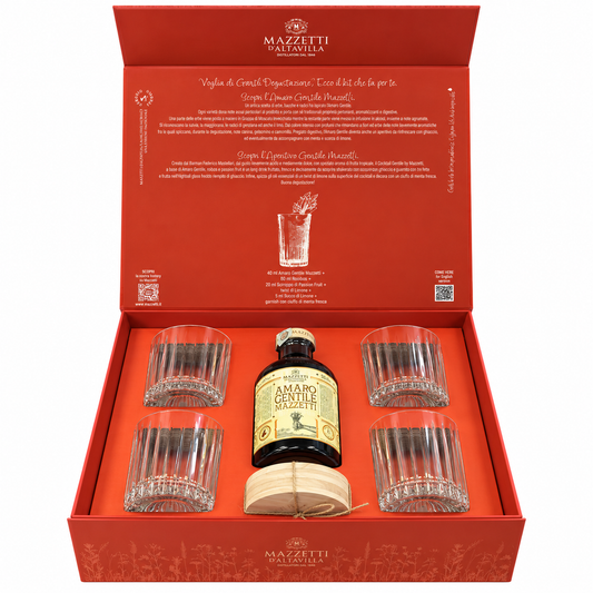 Mazzetti d'Altavilla Momento Gentile Amaro 30% 50 cl con 4 tumbler