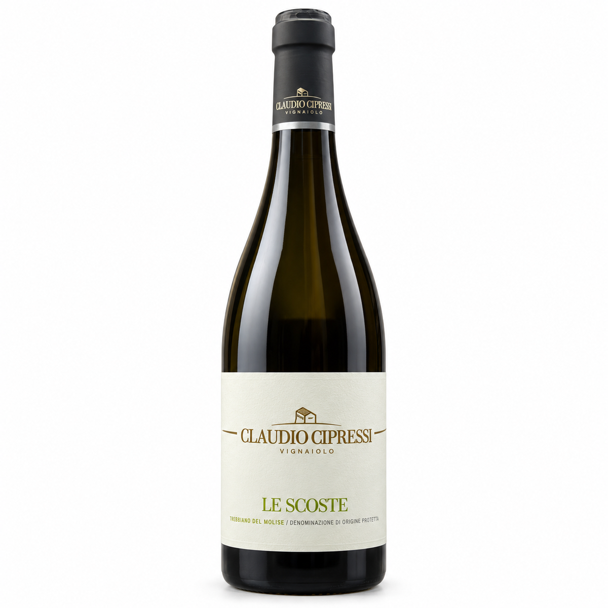 Claudio Cipressi Le Scoste Molise Trebbiano DOP biologico 2025 bottiglia 75 cl