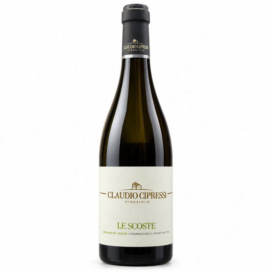 Claudio Cipressi Le Scoste Molise Trebbiano DOP biologico 2025 bottiglia 75 cl