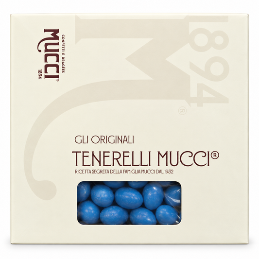 MUCCI GIOVANNI Tenerelli Mucci Azzurri, scatola da 1 kg con confetti azzurri