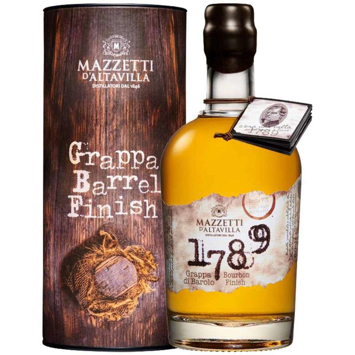 MAZZETTI D' ALTAVILLA 1789 GRAPPA DI BAROLO SPECIAL CASK FINISH (50CL, 43.0% Vol.)