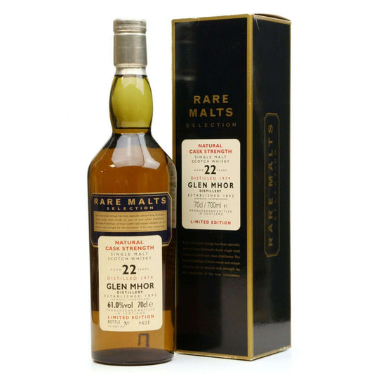 GLEN MHOR 22 YEARS OLD 1979 - RARE MALTS (70CL, 61.0% Vol.)