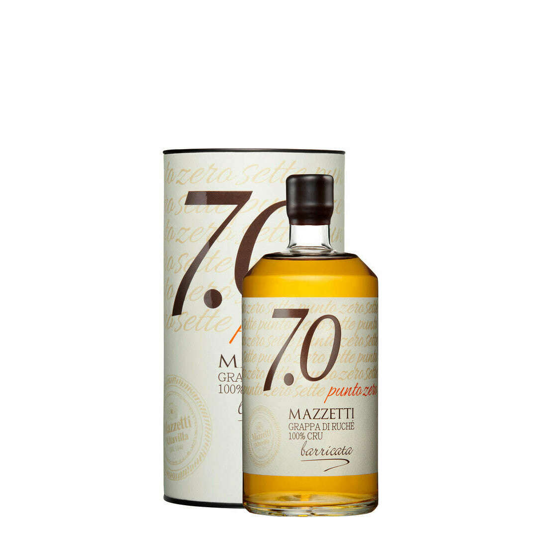 MAZZETTI D' ALTAVILLA 7.0 Grappa Di Ruché Barricata (70CL, 43.0% Vol.) - Cofanetto