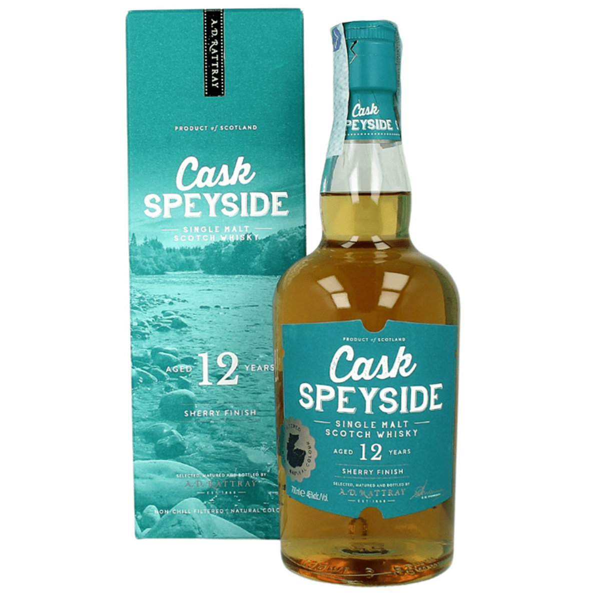 WHISKY A.D. RATTRAY CASK SPEYSIDE 12 YO SHERRY FINISH (70CL, 46.0% Vol.)