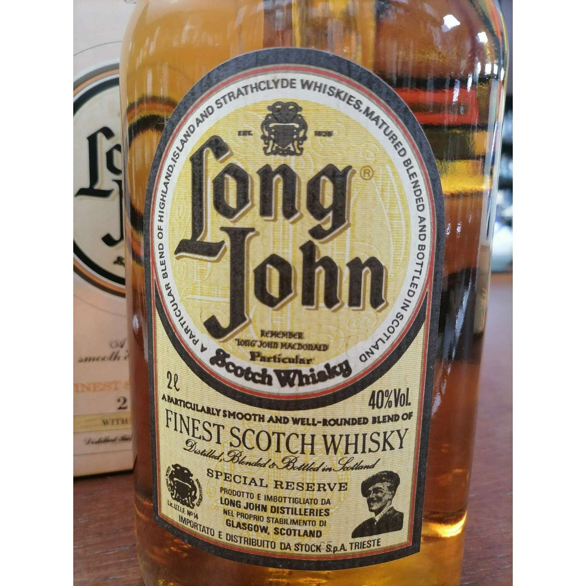 Whisky Long John Special Reserve (2L, 40.0% Vol.) bottiglia da collezione 1988