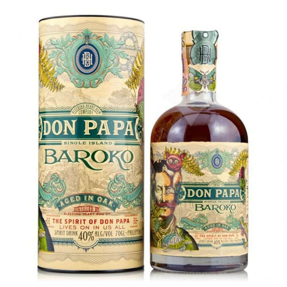 Don Papa Rum Baroko (70CL, 40.0% Vol.) - Cofanetto