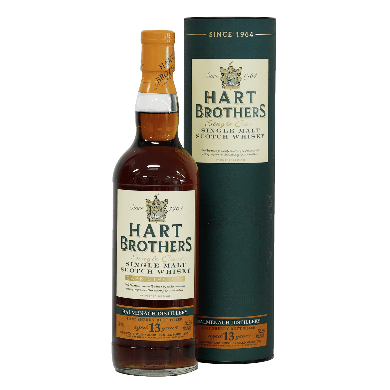 Hart Brothers Balmenach 13 Years Old 2008 Cask Strength (70CL, 53.3% Vol.)