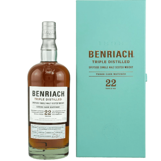 Whisky Benriach 22 Years Old Triple Distilled Three Cask Matured (70CL, 46.80% Vol.)