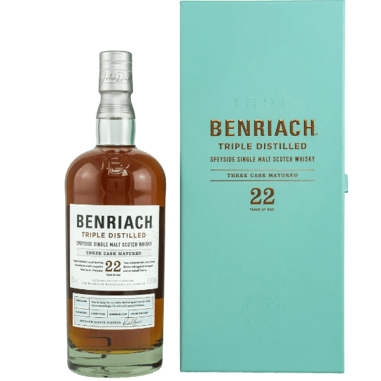 Whisky Benriach 22 Years Old Triple Distilled Three Cask Matured (70CL, 46.80% Vol.)