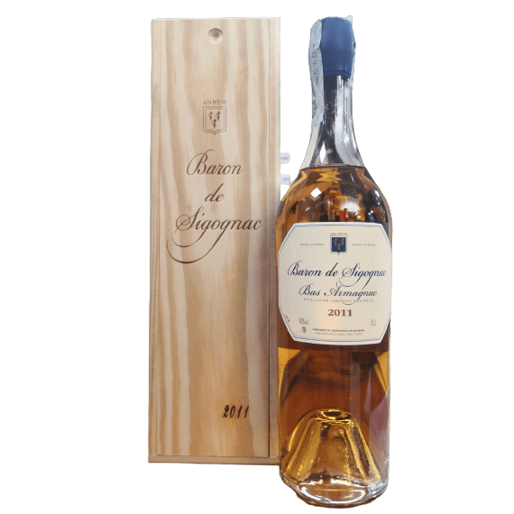 Bas Armagnac AOC 2011 Baron de Sigognac Cassa in legno (70CL, 40.0% Vol.) - Cassa Legno