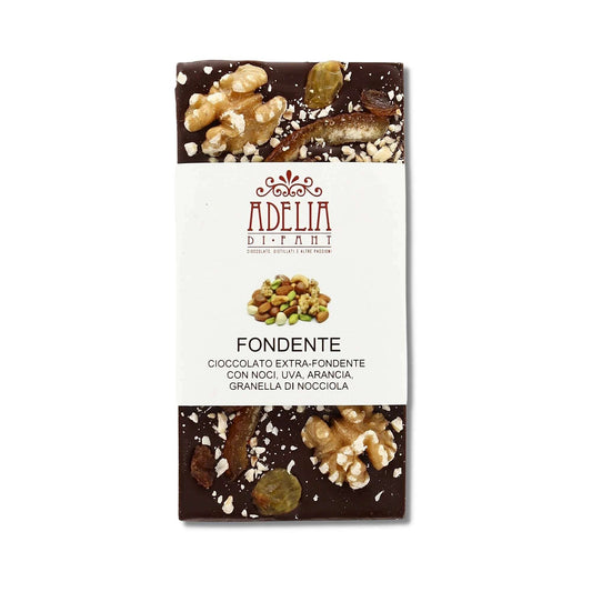 Adelia di Fant Tavoletta Extra Fondente con Frutta Secca e Candita 90 g