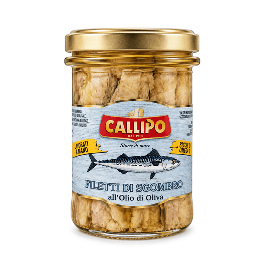 CALLIPO Filetti di Sgombro all'Olio di Oliva 195 g Vaso Vetro