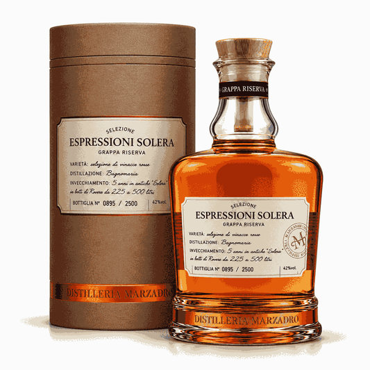 DISTILLERIA MARZADRO – ESPRESSIONI SOLERA GRAPPA RISERVA (70 CL, 42% Vol.)