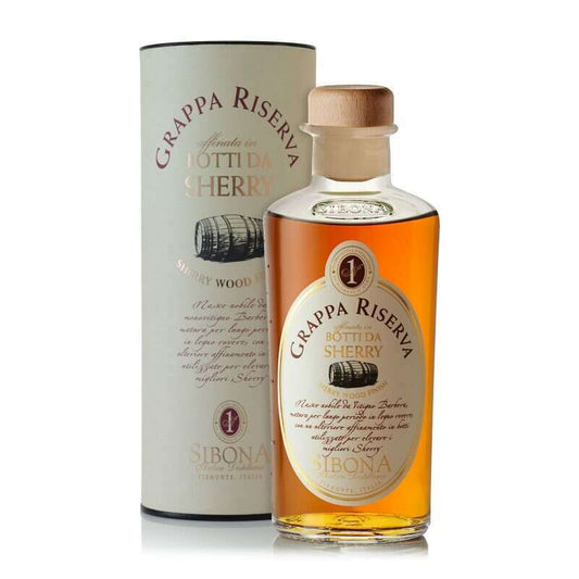 Sibona Grappa Riserva botti da Sherry (0.5L, 44% Vol.)