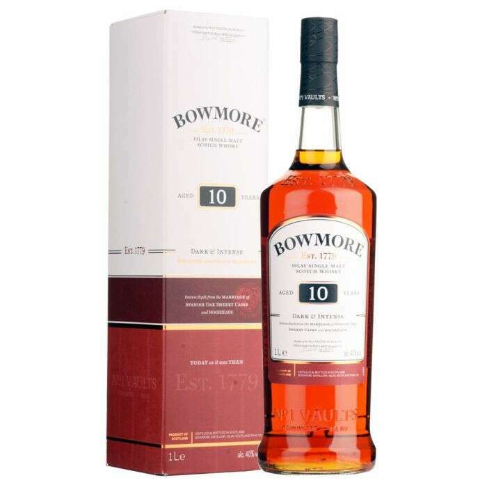 Whisky Bowmore 10 Year Old Dark & Intense  (1L, 40.0% Vol.)