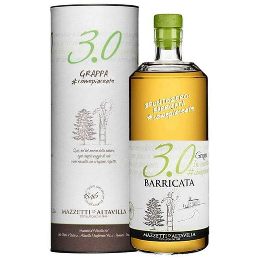 GRAPPA MAZZETTI D' ALTAVILLA 3.0 BARRICATA (70CL, 40.0% Vol.) - Cofanetto