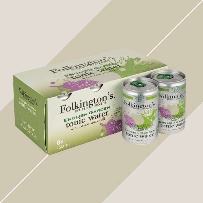 TONIC WATER Folkingtons English Garden tonic water - 8 can Fridgepack