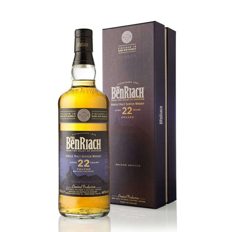 Benriach - Dunder Peated Dark Rum Finish 2nd Edition 22 Year Old