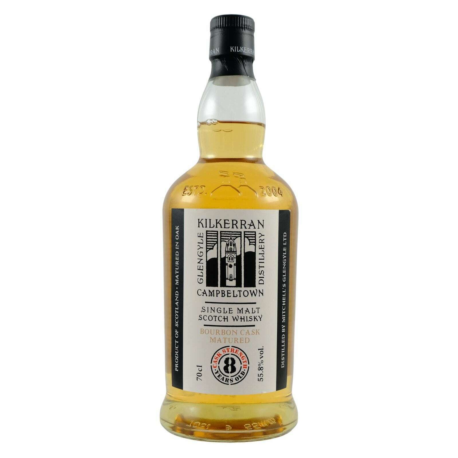 Kilkerran Cask Strength 8 Years Old Bourbon Cask Release 2023 (70CL, 55.8% Vol.)