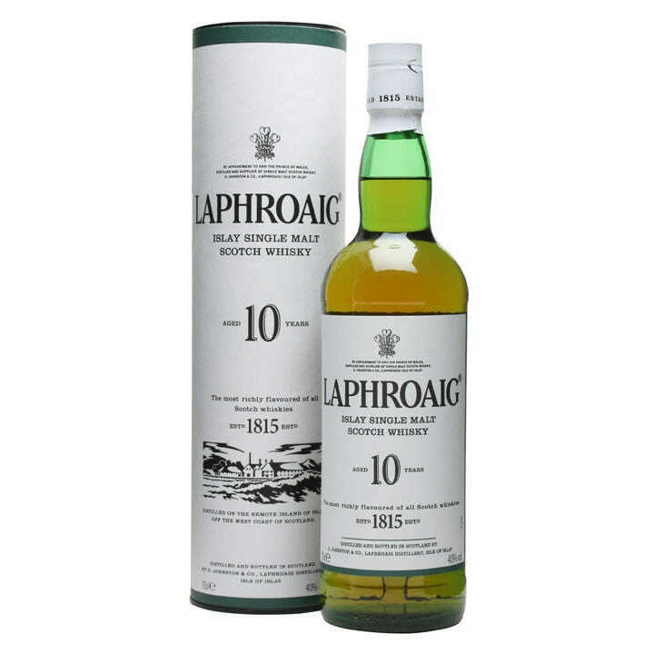 Whisky Laphroaig Islay Single Malt Scotch Aged 10 Years (70CL, 40.0% Vol.)